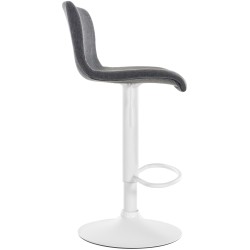 Taburete de bar de tela Hoover W gris oscuro