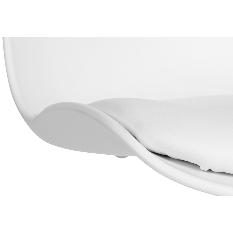 Juego de 4 taburetes de bar Almada, polipiel blanca