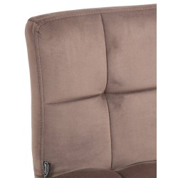 Juego de 2 taburetes de bar Perú en terciopelo negro y marrón