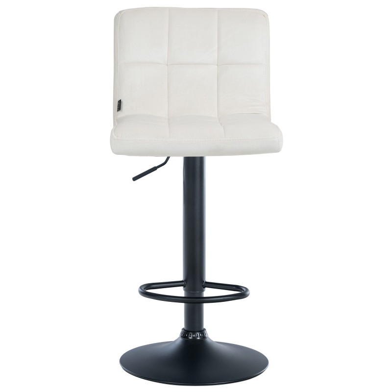 Juego de 2 taburetes de bar de terciopelo negro crema Perú