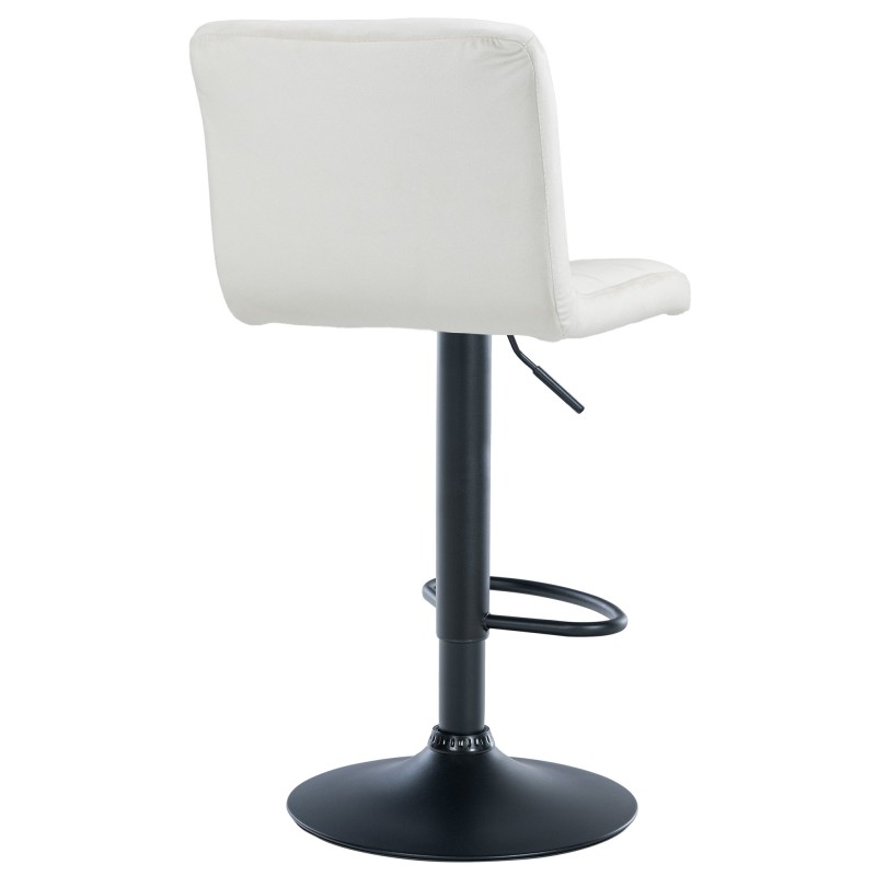 Juego de 2 taburetes de bar de terciopelo negro crema Perú