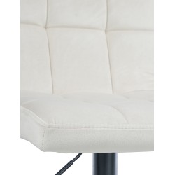 Juego de 2 taburetes de bar de terciopelo negro crema Perú