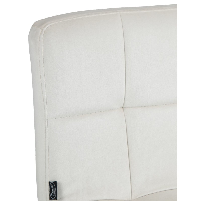 Juego de 2 taburetes de bar de terciopelo negro crema Perú