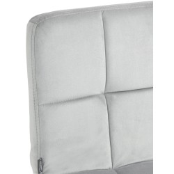 Juego de 2 taburetes de bar Perú en terciopelo negro y gris