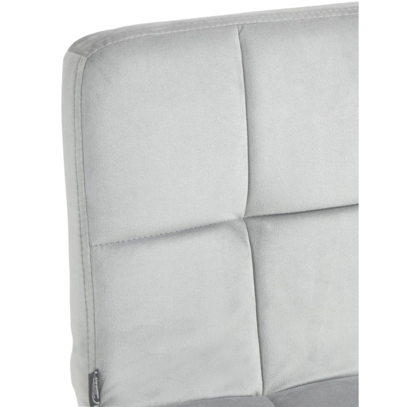 Juego de 2 taburetes de bar Perú en terciopelo negro y gris