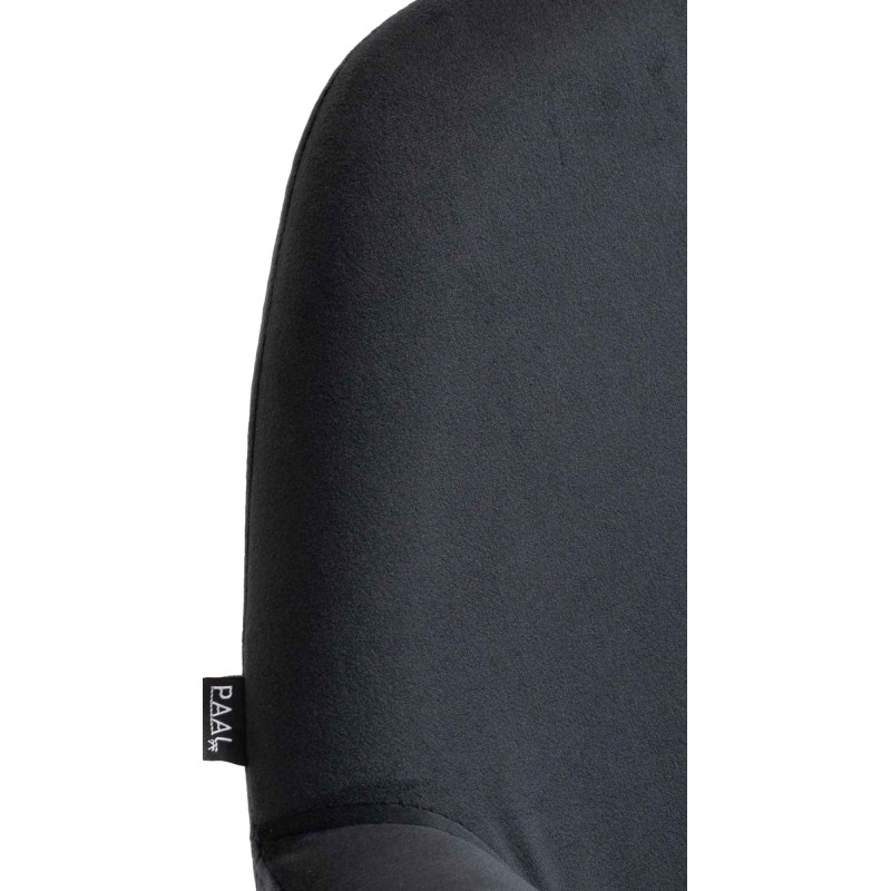 Taburete de bar Braga Gold en terciopelo negro