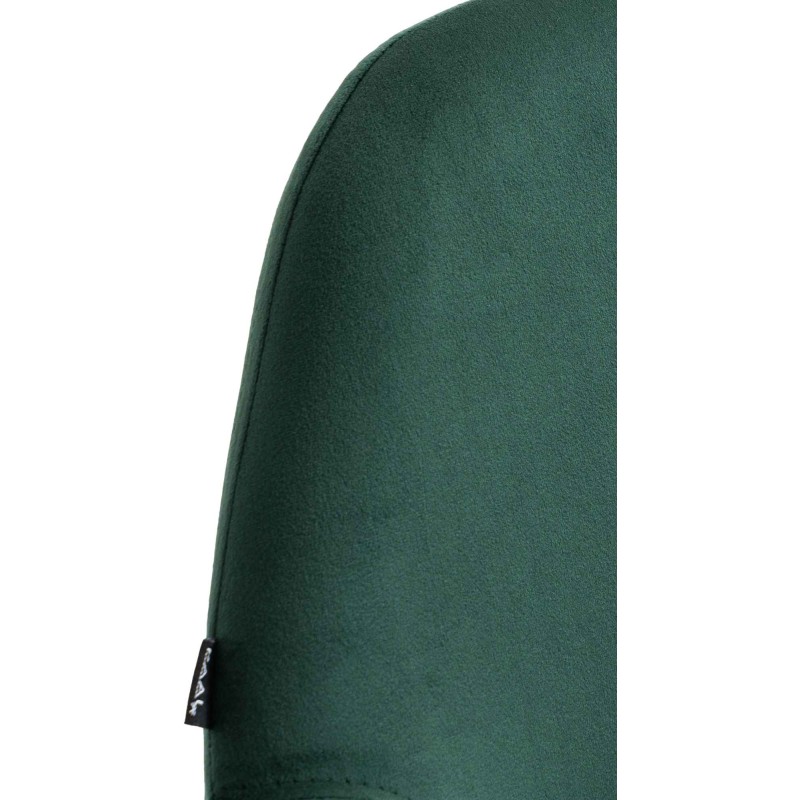 Taburete de bar Braga Gold en terciopelo verde oscuro