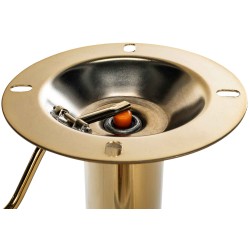 Juego de 2 taburetes de bar Braga de terciopelo dorado y negro