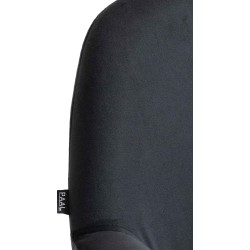 Juego de 2 taburetes de bar Braga de terciopelo dorado y negro