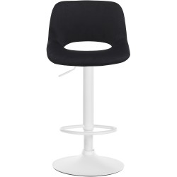 Juego de 2 taburetes de bar Camden de terciopelo en blanco y negro