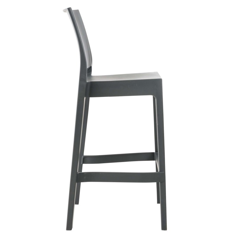 Juego de 4 taburetes de bar Maya gris oscuro