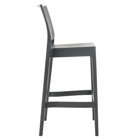 Juego de 4 taburetes de bar Maya gris oscuro