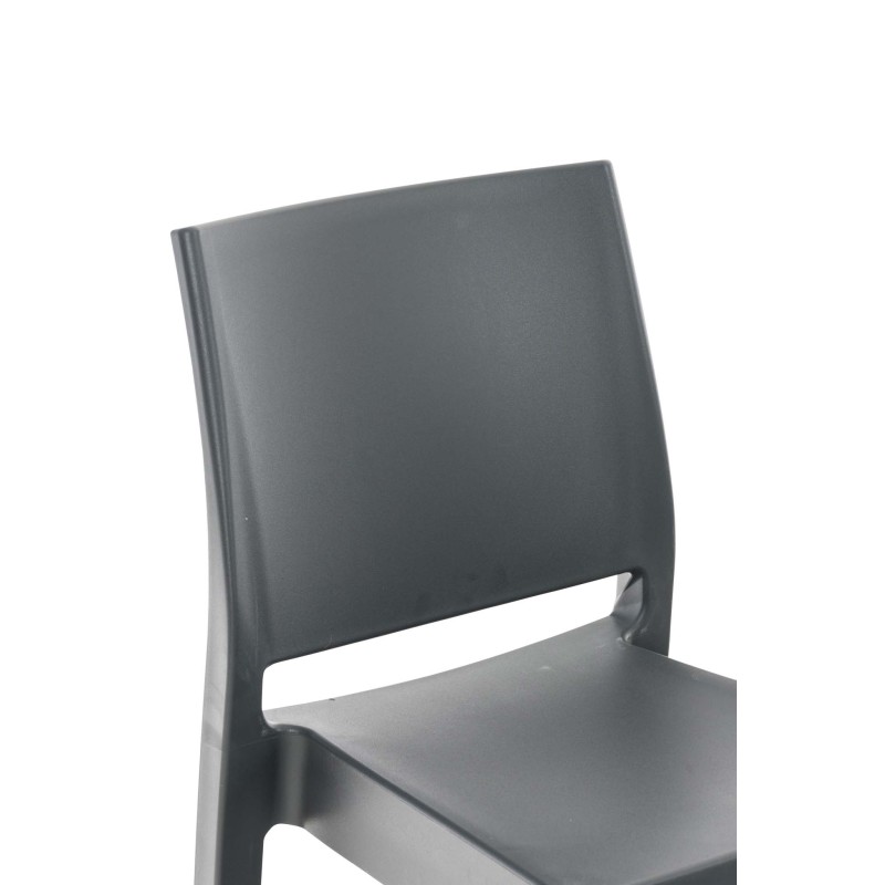 Juego de 4 taburetes de bar Maya gris oscuro