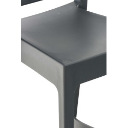 Juego de 4 taburetes de bar Maya gris oscuro