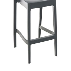 Juego de 4 taburetes de bar Maya gris oscuro