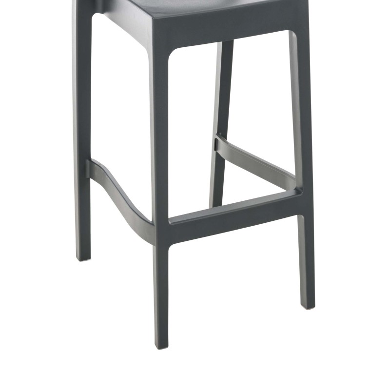 Juego de 4 taburetes de bar Maya gris oscuro