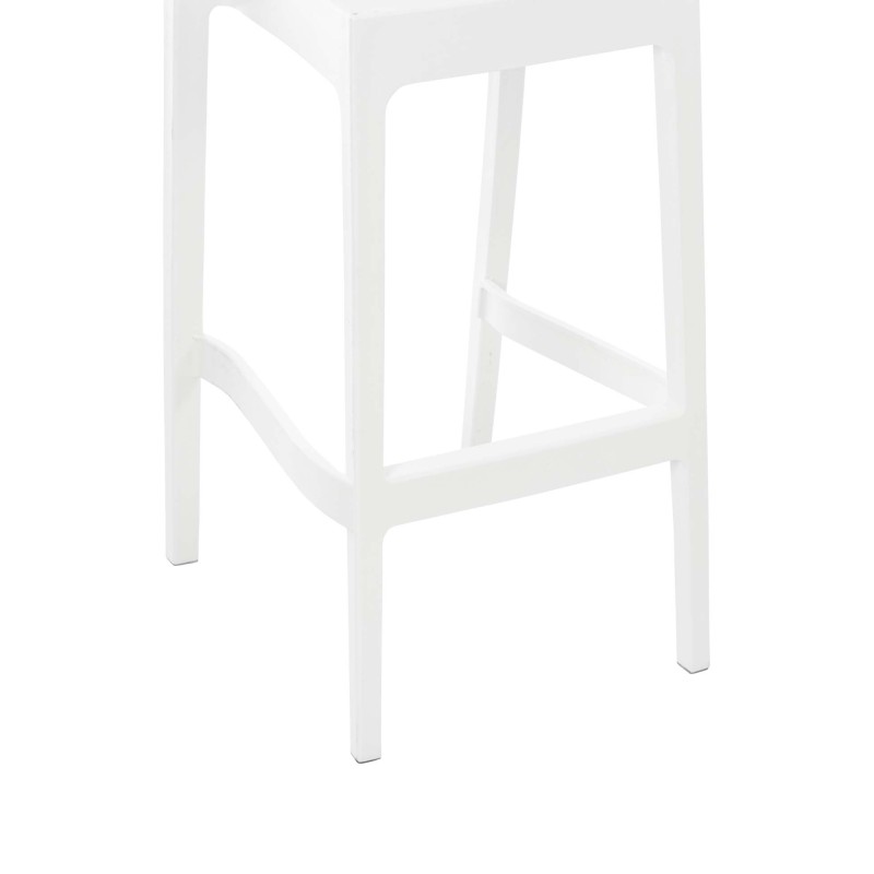 Juego de 4 taburetes de bar Maya blancos