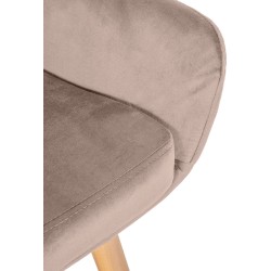 Juego de 2 taburetes de bar Grant en terciopelo gris claro