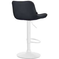 Juego de 2 taburetes de bar Vonore en piel sintética blanca y negra