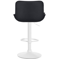 Juego de 2 taburetes de bar Vonore en piel sintética blanca y negra