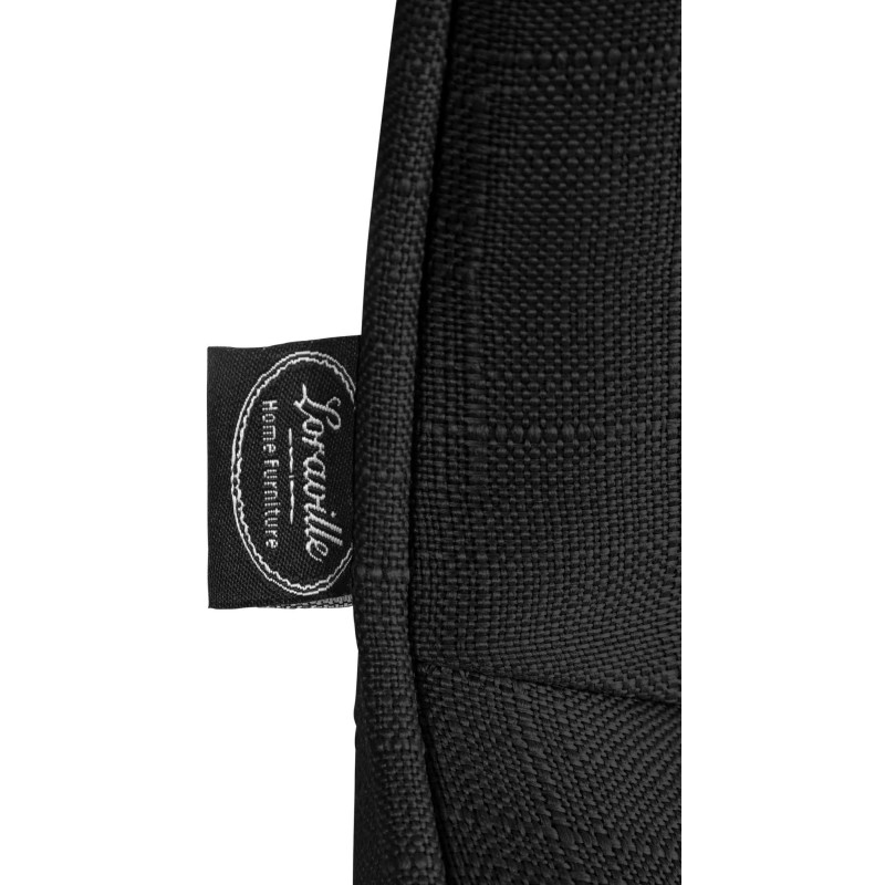 Juego de 2 taburetes de bar Vonore en tela negra