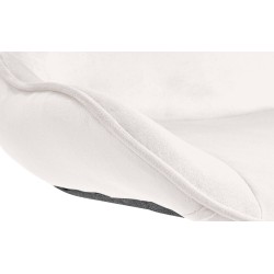 Juego de 2 taburetes de bar Vonore de terciopelo cromado color crema