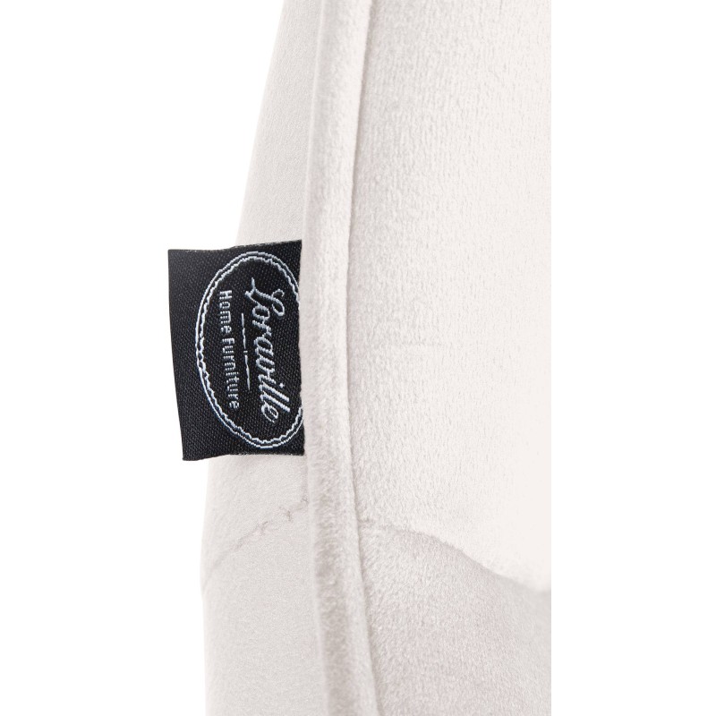 Juego de 2 taburetes de bar Vonore de terciopelo cromado color crema