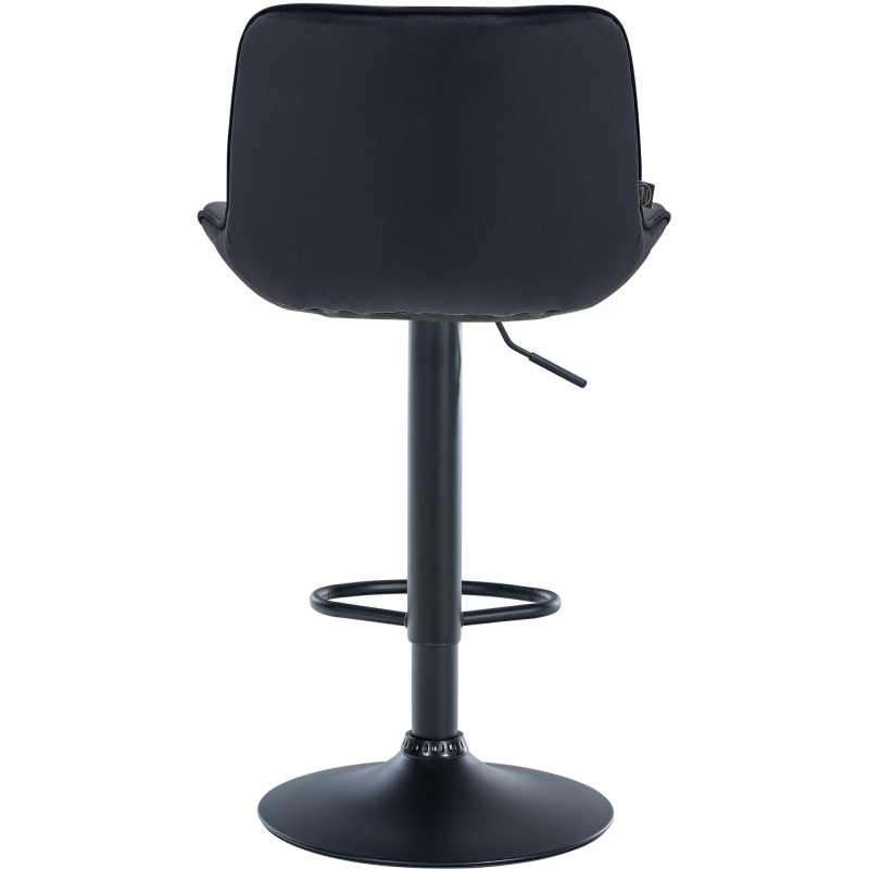Juego de 2 taburetes de bar Vonore de terciopelo negro