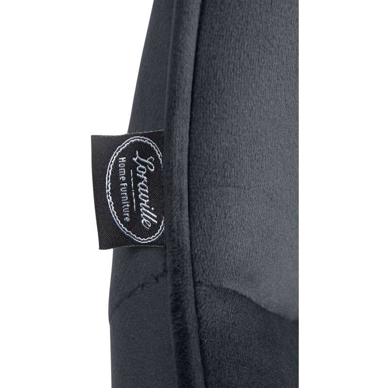 Juego de 2 taburetes de bar Vonore de terciopelo negro