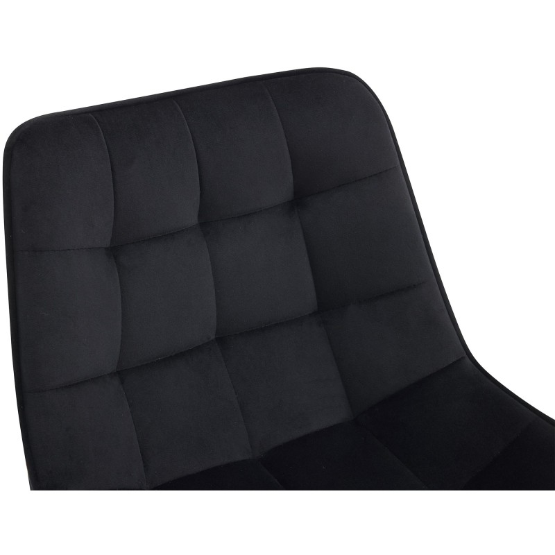 Juego de 2 taburetes de bar Dartford en terciopelo negro Juego de 2 taburetes de bar Dartford en terciopelo negro