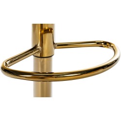Taburete de bar Braga Gold de piel sintética negra