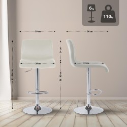 Taburete de bar Hoover Velvet C Cream