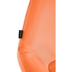 Juego de 2 taburetes de bar Braga Gold en símil piel naranja Juego de 2 taburetes de bar Braga Gold en símil piel naranja