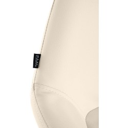 Juego de 2 taburetes de bar Braga Gold en símil piel color crema Juego de 2 taburetes de bar Braga Gold en símil piel color crema