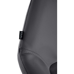 Juego de 2 taburetes de bar Braga Gold en piel sintética negra Juego de 2 taburetes de bar Braga Gold en piel sintética negra