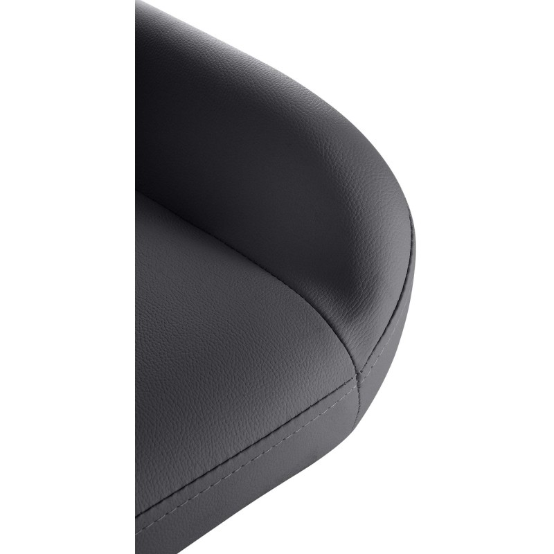 Juego de 2 taburetes de bar Braga Gold en piel sintética negra