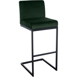 Taburete de bar Hopewell terciopelo B verde