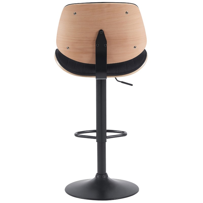 Taburete de bar Clawson en tejido negro natura/negro