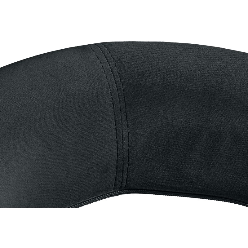 Taburete de bar Olinda en terciopelo cromado negro