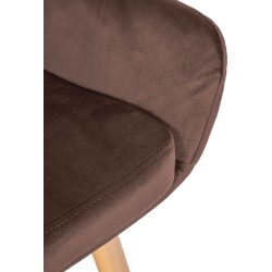 Juego de 2 taburetes de bar de café de terciopelo Grant