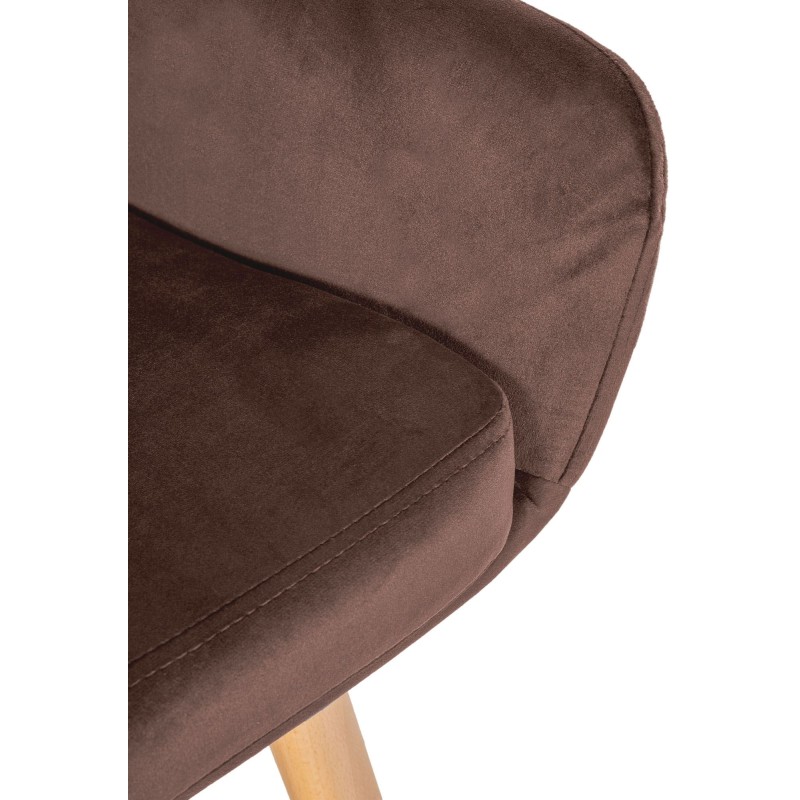 Juego de 2 taburetes de bar de café de terciopelo Grant