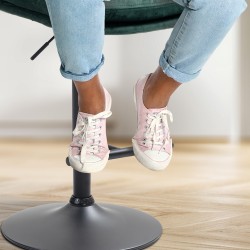 Juego de 2 taburetes de bar Damar en terciopelo negro y verde