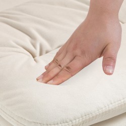 Juego de 2 taburetes de bar de terciopelo blanco crema Damar