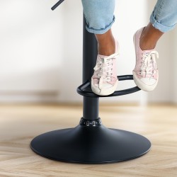 Taburete de bar Olinda terciopelo negro