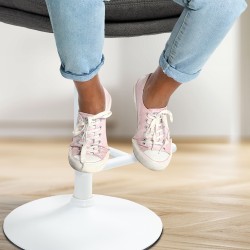 Juego de 2 taburetes de bar de tela Damar en blanco y gris oscuro