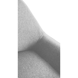 Juego de 2 taburetes de bar Braga Gold en tela gris
