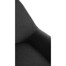 Juego de 2 taburetes de bar Braga Gold en tela negra