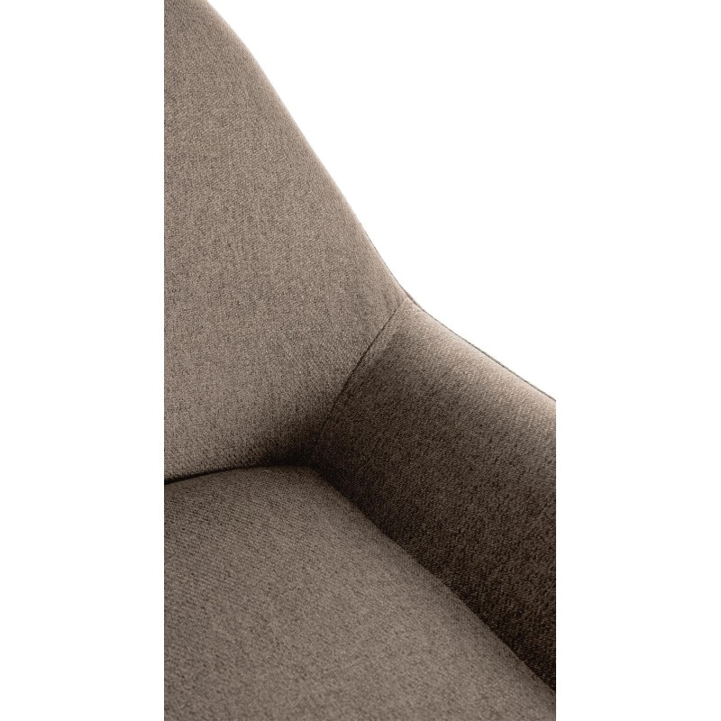 Juego de 2 taburetes de bar Braga Gold en tela color topo