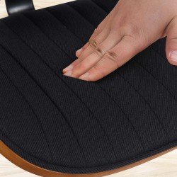 Taburete de bar Clawson en nogal negro/tela negra