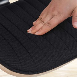 Taburete de bar Clawson en cromo natural/tela negra